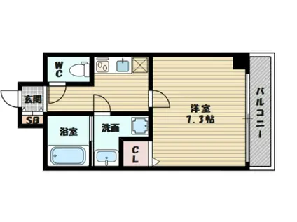 クラウンハイム瑞光フラワーコート(1K/6階)の間取り写真