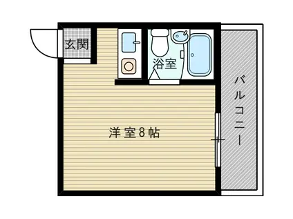 マンションタカヤマ(ワンルーム/3階)の間取り写真