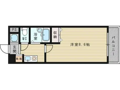 なかはなマンション(1K/2階)の間取り写真
