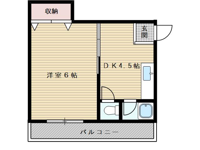 リアライズ上新庄豊新(1DK/6階)の間取り写真
