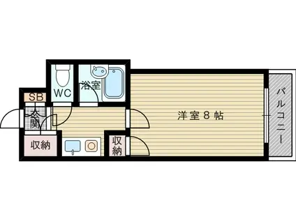 レグノグリーン淡路(1K/2階)の間取り写真