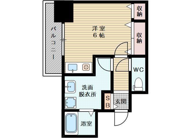 C-WING(ワンルーム/7階)の間取り写真