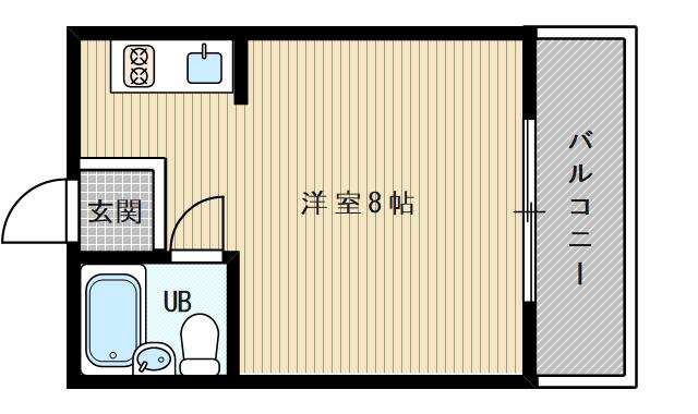 プレアール上新庄3(ワンルーム/3階)の間取り写真