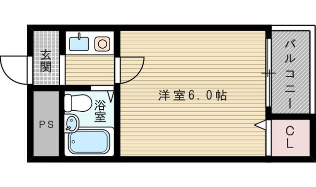 スリーデイズ新大阪(1K/8階)の間取り写真