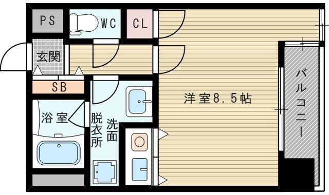C-WING(ワンルーム/7階)の間取り写真