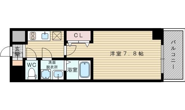 プレサンス新大阪ザ・デイズ(1K/11階)の間取り写真