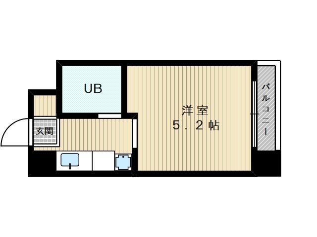 ベルメゾン相川(ワンルーム/5階)の間取り写真