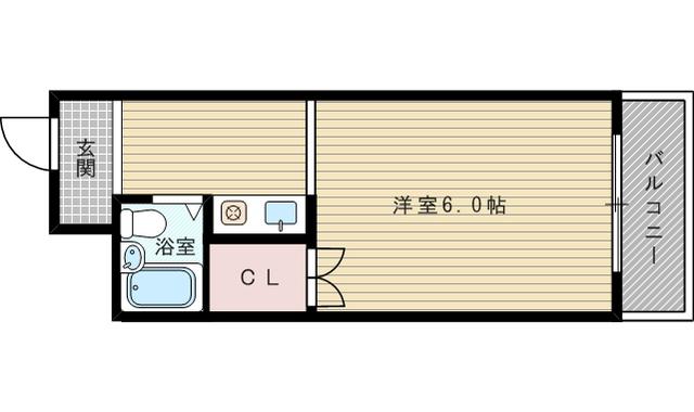 ベルメゾンエトワール(ワンルーム/5階)の間取り写真