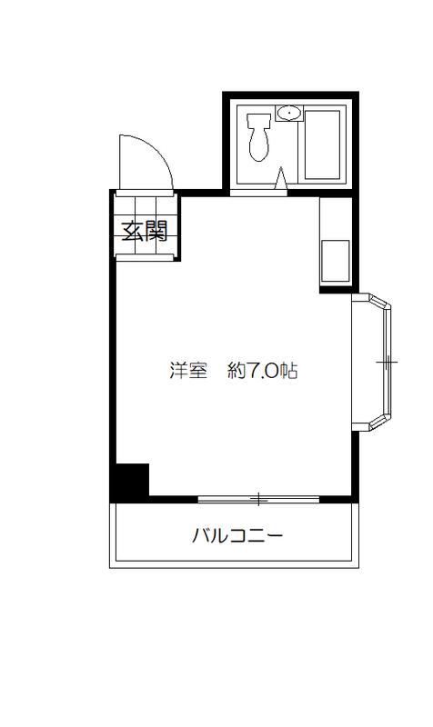 エムエムハイツ(ワンルーム/3階)の間取り写真