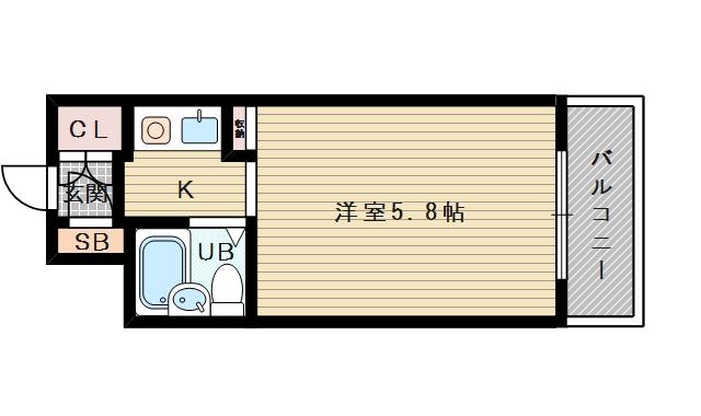 ハイツシグマ(1K/2階)の間取り写真
