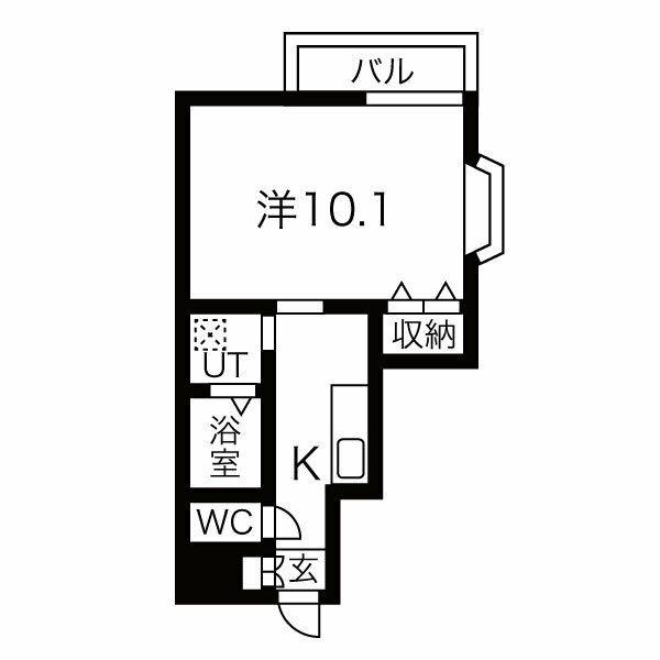 大阪市今里筋線 だいどう豊里駅 徒歩8分 3階建 築21年(1K/2階)の間取り写真