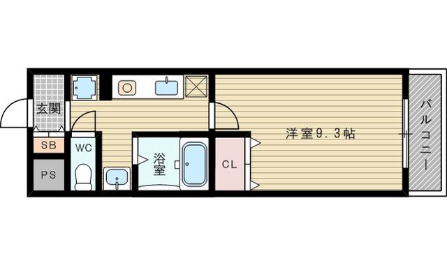 アレルヤ(1K/2階)の間取り写真