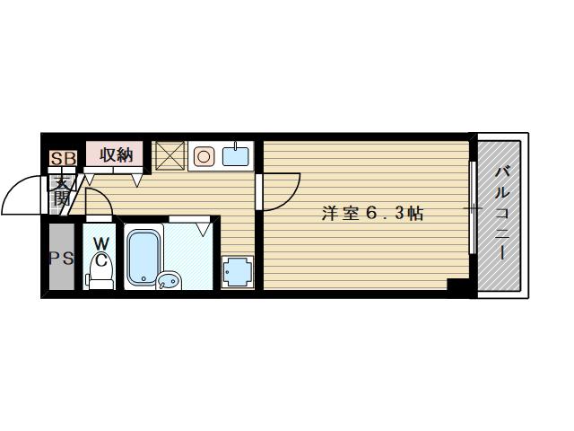 クレール相川(1K/2階)の間取り写真