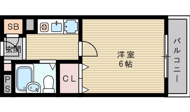 ココチフォレストGN(1K/5階)の間取り写真