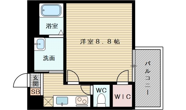 フジパレス東淀川Ⅵ番館(1K/3階)の間取り写真