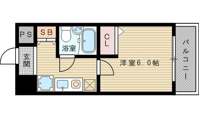大阪市御堂筋線 西中島南方駅 徒歩9分 12階建 築32年(1K/3階)の間取り写真