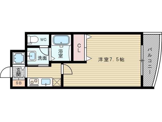大阪市御堂筋線 西中島南方駅 徒歩8分 10階建 築13年(1K/3階)の間取り写真