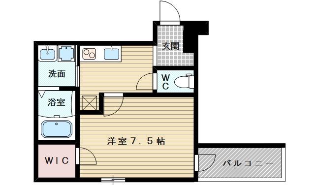 フジパレス豊里中央公園2番館(1K/3階)の間取り写真