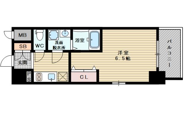 プロヴィスタ新大阪イーストゲート(1K/3階)の間取り写真