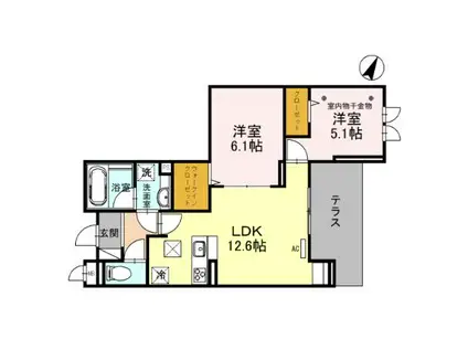 ONARIGOTEN按(2LDK/1階)の間取り写真