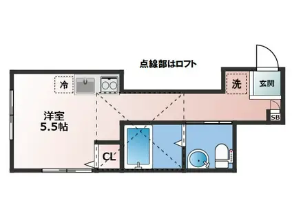 BASE上井草(ワンルーム/2階)の間取り写真