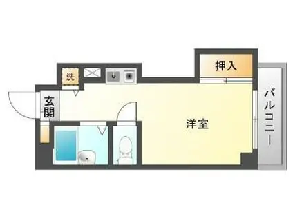 ピアクレスト井尻(ワンルーム/2階)の間取り写真