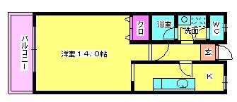 アビタシオンサカエ(1DK/3階)の間取り写真