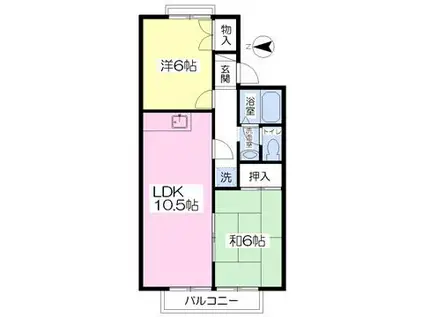 セジュール紅葉(2LDK/1階)の間取り写真