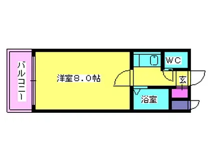 ロマネスク井尻第2(1K/3階)の間取り写真