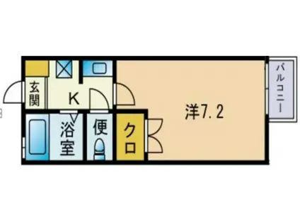 コンフォートハウスS(1K/2階)の間取り写真