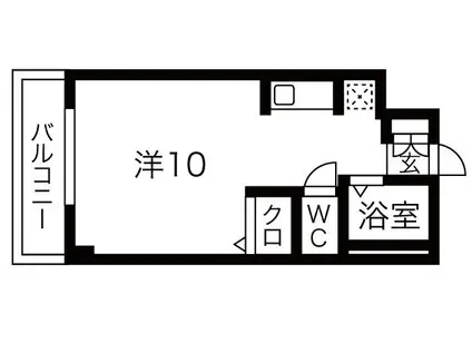ダブルーンII井尻(ワンルーム/4階)の間取り写真