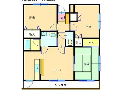 プロキオン柳瀬(3LDK/4階)の間取り写真