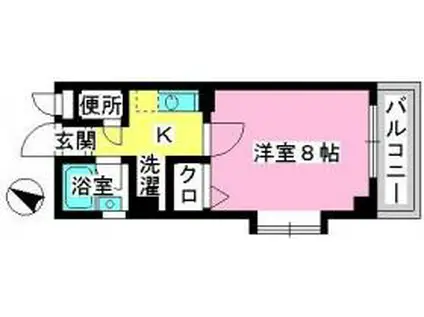 ジュネス井尻駅前(1K/3階)の間取り写真