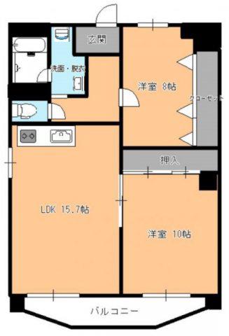 アネト春日原(2LDK/3階)の間取り写真