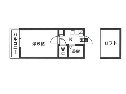 西鉄天神大牟田線 井尻駅 徒歩16分 2階建 築25年(1K/2階)の間取り写真