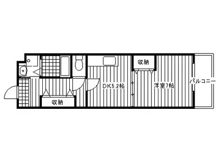 セレノ21(1DK/2階)の間取り写真
