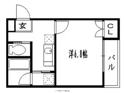 チロルコーポ春町Ⅰ(ワンルーム/1階)の間取り写真