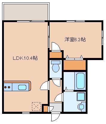 セラビ館(1LDK/3階)の間取り写真