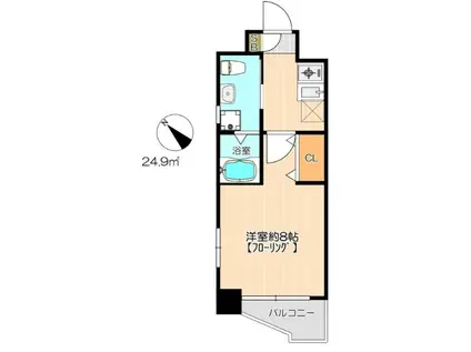 ストリクト井尻(1K/6階)の間取り写真