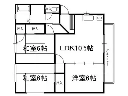 ゆきハイツ(3LDK/2階)の間取り写真
