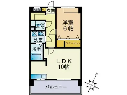 博多南線 博多南駅 徒歩41分 5階建 築20年(1LDK/2階)の間取り写真