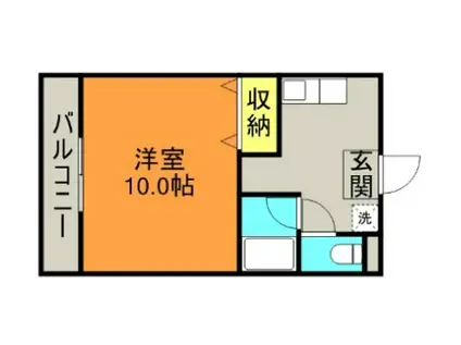 TSハイツ(1DK/4階)の間取り写真