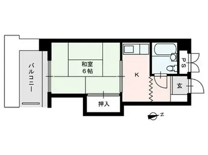 レジデンス廣田(1K/3階)の間取り写真
