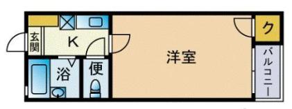 ハイツキャトルA(1K/1階)の間取り写真