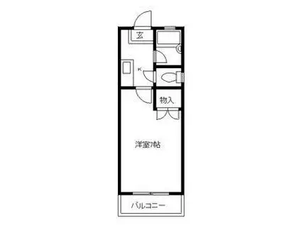 レポス諸岡(1K/3階)の間取り写真