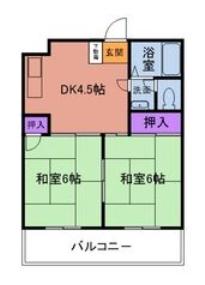 プレアール今光(2DK/3階)の間取り写真