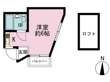 パレス井尻(ワンルーム/1階)の間取り写真