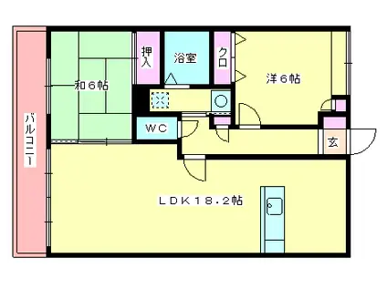 グランドゥール・オニクラ(2LDK/4階)の間取り写真