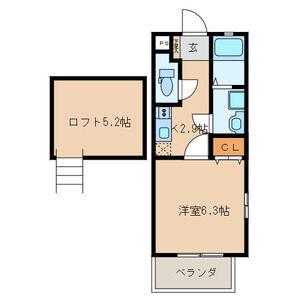 MAISON JEUNESSE(1K/2階)の間取り写真