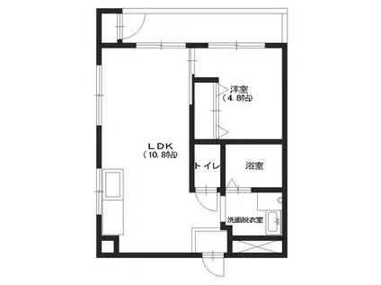 第2嶋村ビル(1LDK/2階)の間取り写真